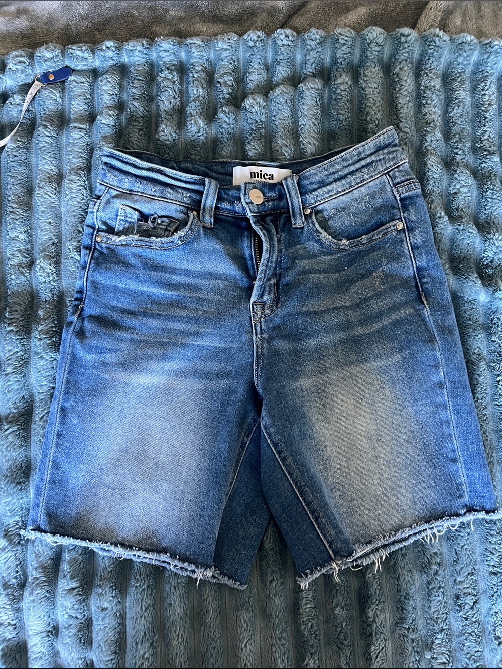Mica Women's Light Blue Boyfriend Jeans Shorts